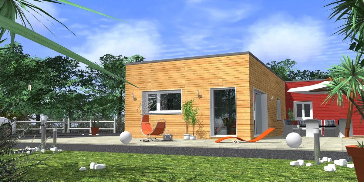 Image 3D d'une maison en bois par Maisons Deltour Image 3D d'une maison en bois par Maisons Deltour